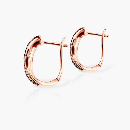 Kolczyki Savicki: różowe złoto, diamenty